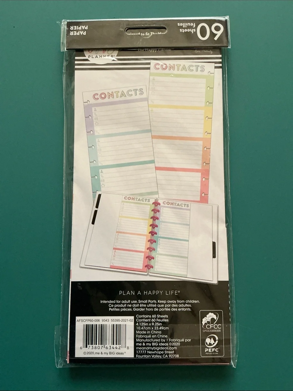 The Happy Planner Contacts & Priorities Inserts - Multicolor & Pink